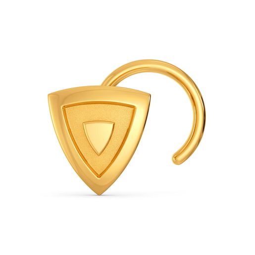 Tri Toned Gold Nose Pins