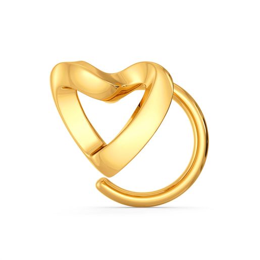 Hither Heart Gold Nose Pins