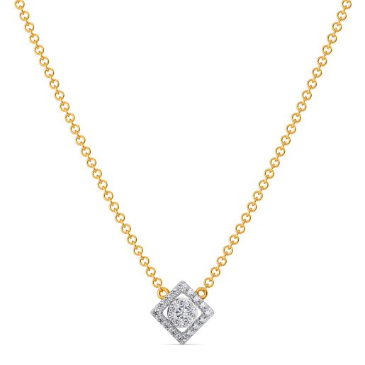 Suave E Square Diamond Necklaces