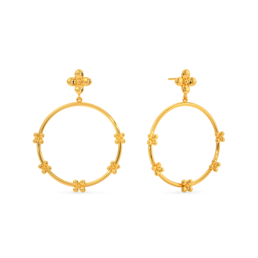 Fluer Aura Gold Earrings