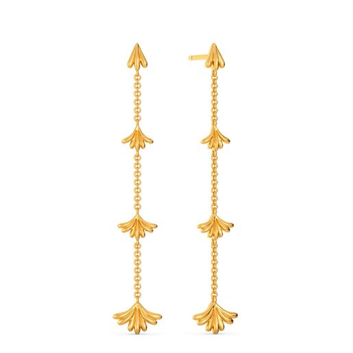 Petal Picks Gold Earrings