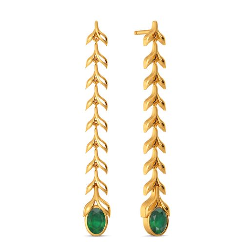 Green Vines Gemstone Earrings