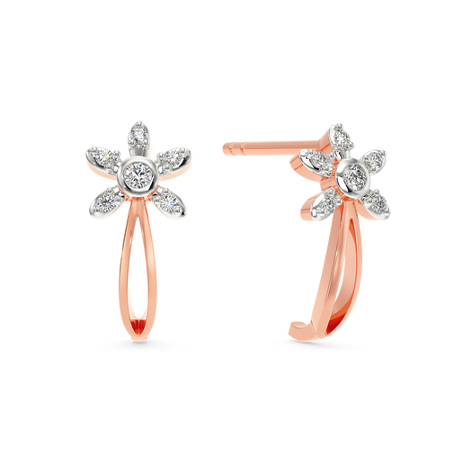 Floral Flush Diamond Earrings