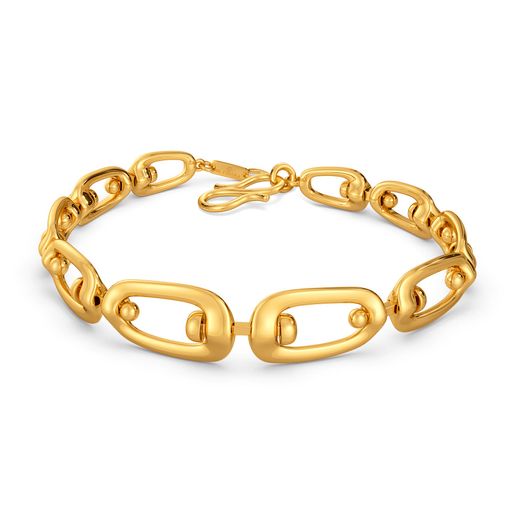 Edgy Links Gold Bracelets