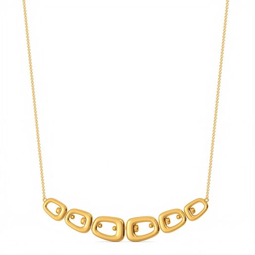 Edgy Links Gold Necklaces