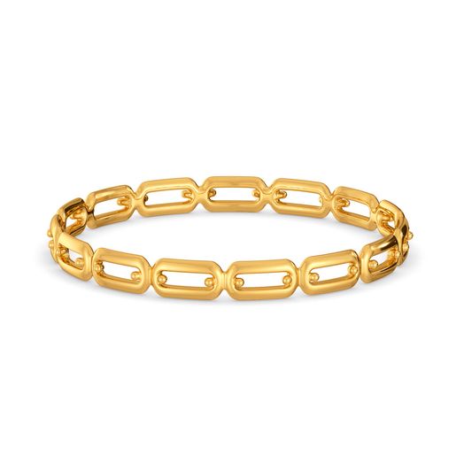 Promising Links Gold Bangles