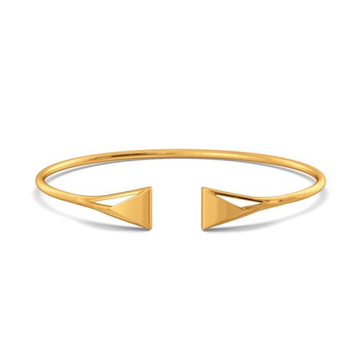 Edgy Contours Gold Bangles