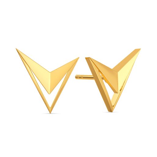 Edgy Arrows Gold Earrings