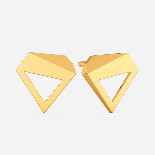 Fit Shaped Gold Earrings