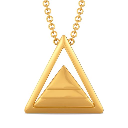 Triangle Ties Gold Pendants