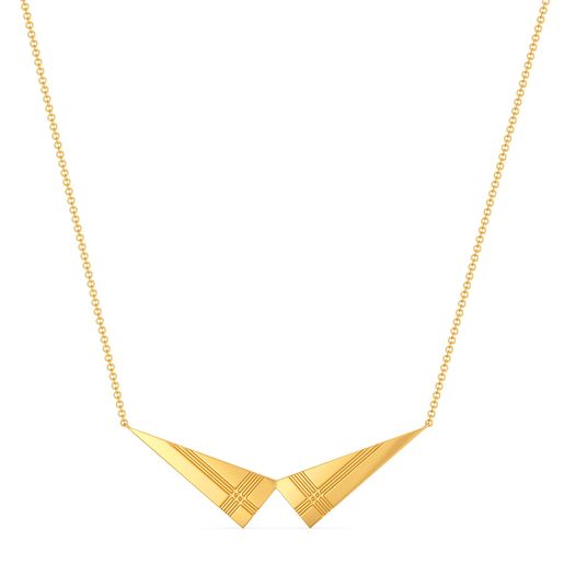 Plaid to Plot Gold Necklaces