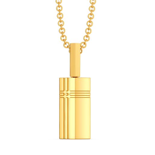 Plaid to Plot Gold Pendants