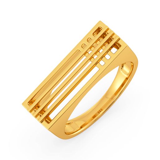 Cross Contours Gold Rings