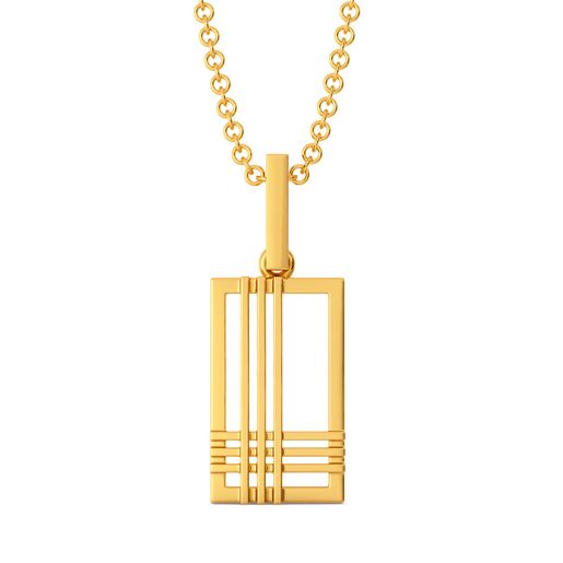 Plaid Panache Gold Pendants
