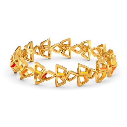 Block N Bold Gold Bangles