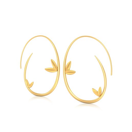 Stylised Flora Gold Earrings