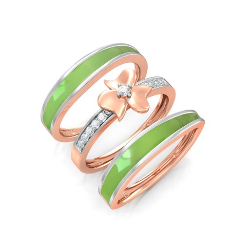 Forest Foliage Diamond Rings