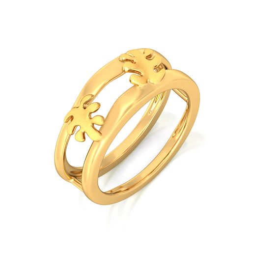 Oak Leaf Gold Rings