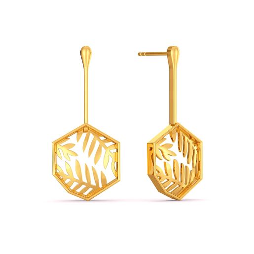 Fun o Fern Gold Earrings