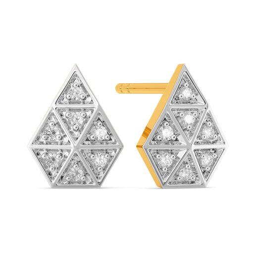 Plaid Play Diamond Earrings