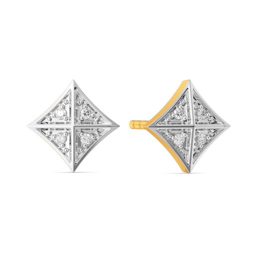 Chequered Panes Diamond Earrings