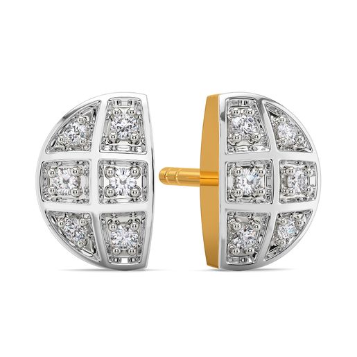 Check on Check Diamond Earrings