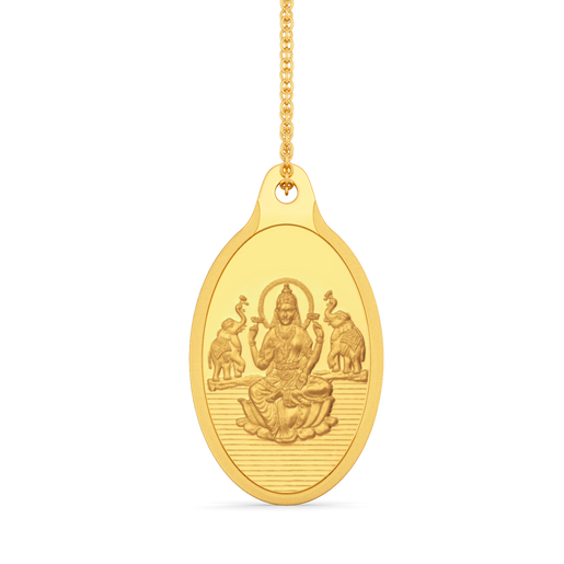 Goddess Lakshmi Gold Coin Pendant - 5 Grams Gold Pendants