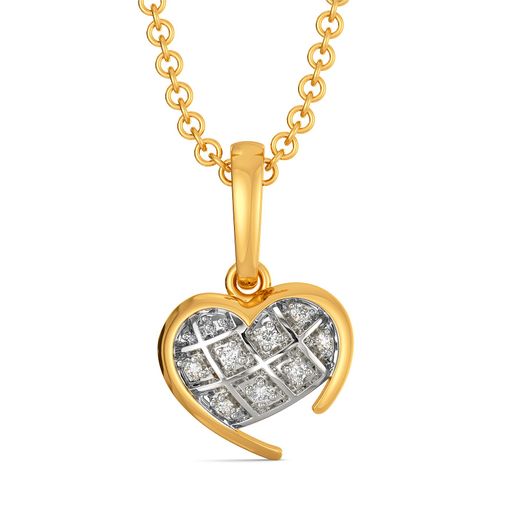 Checkered Love Diamond Pendants