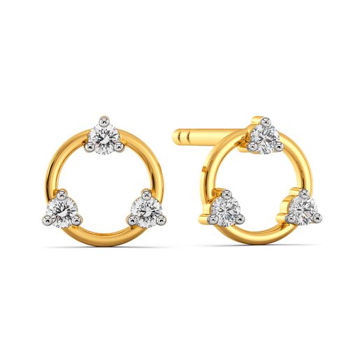 Triune Tied Diamond Earrings