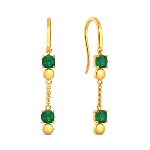 Sequined Sage Gemstone Earrings