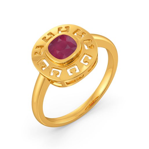 Square Currants Gemstone Rings