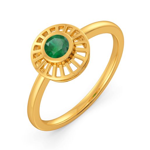 Wheel O Green Gemstone Rings