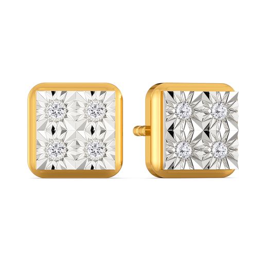 Boxy Banter Diamond Earrings