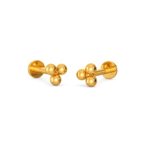 Join the Dots Gold Earrings
