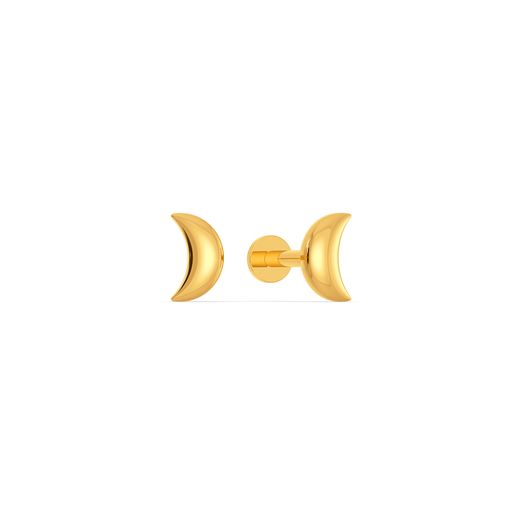 Cresent O Chic Gold Earrings