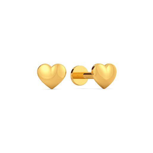 Dart the Heart Gold Earrings