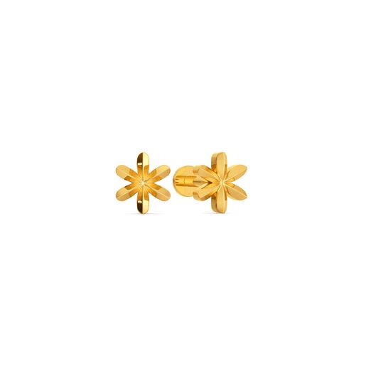 Refer Me Floral Gold Earrings