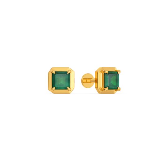 Beryl Squares Gemstone Earrings