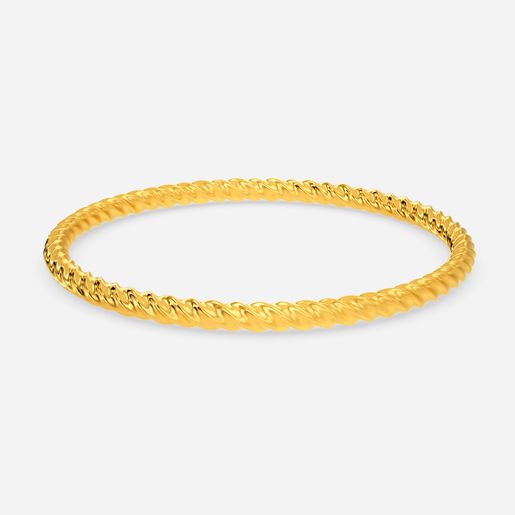 Edgy Sprial Hollow Gold Bangles