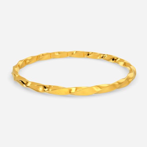 Hammered Hollow Gold Bangles