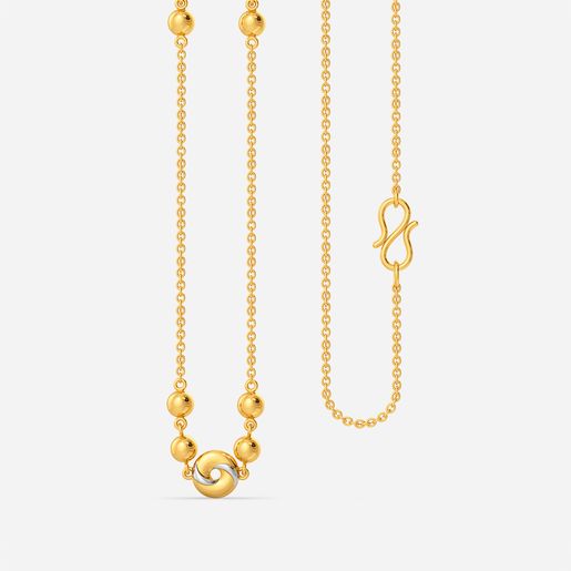Saturn Swirls Gold Chains