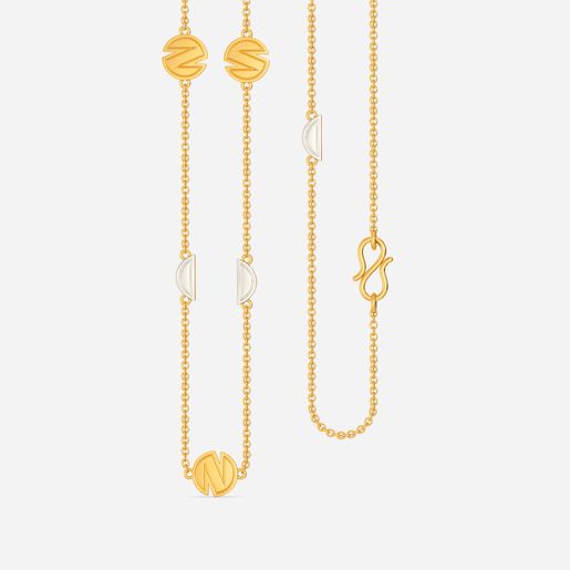 Edgy Geometry Gold Chains