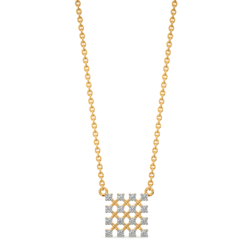 Squarelly Diamond Necklaces