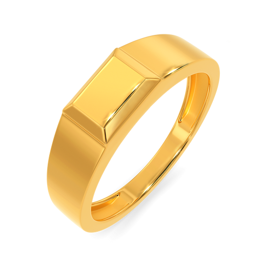 Solid Dapper Gold Rings For Men