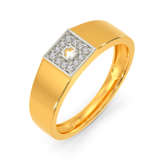 Squared Shine Diamond Rings for Men