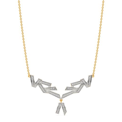 Contemporary Poise Diamond Necklaces