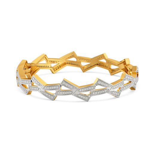 Contemporary Poise Diamond Bangles