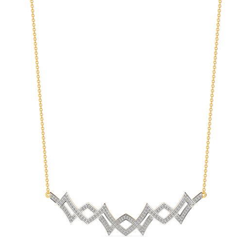 Slant Statements Diamond Necklaces