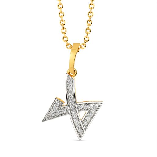 Slant Statements Diamond Pendants