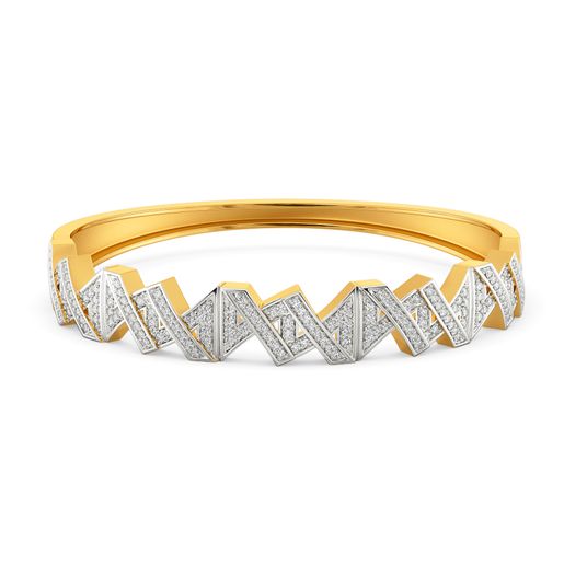 Slant Statements Diamond Bangles